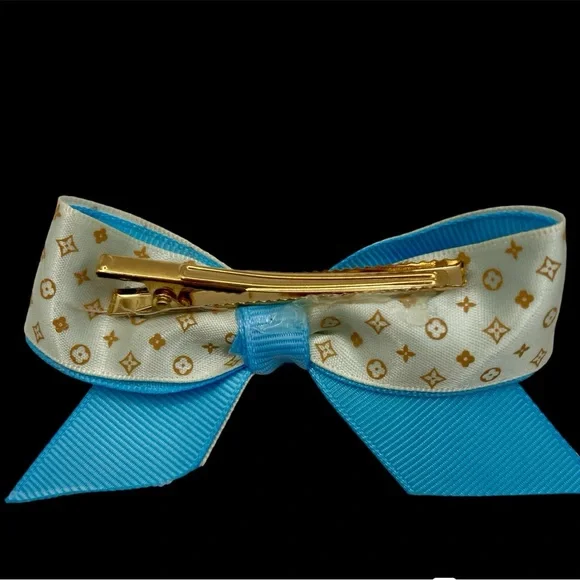 Upcycled Vuitton Geometric Fleur Hair Clip Barrette 🎀 - Picture 2 of 2